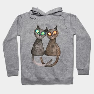 Two cute loving cats Hoodie